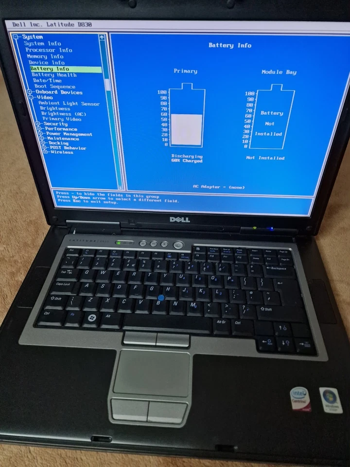 Dell Latitude D830 Laptop IC2D 2GHz 15.4" 120gb HDD 2gb Ram Power On Tested Only - Image 4 of 4