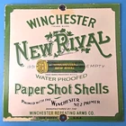 Vintage Winchester Firearms Rival Porcelain Sign - Gun Paper Shot Shells Sign
