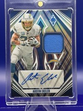 Panini NFL Austin Ekeler Los Angeles Chargers 2 Card Lot Hard Signed Auto Patch