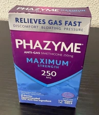 Phazyme Maximum Strength Gas and Bloating Relief, 250 mg Simethicone, 12 Gels