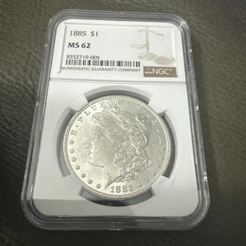 1885 Morgan Silver Dollar MS62   NGC Certified
