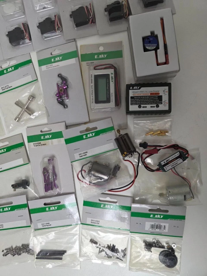 Lot pièces E-sky hélicoptère RC – neuf sous sachets - Photo 4/4