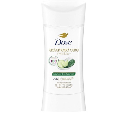 Exp 10/25- 6 X Dove Advanced Care Women Invisible+ 48HR Cucumber & Cactus Water
