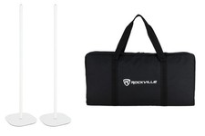 Rockville SABER STAND X2 WHITE Pair of Stands for Rock Saber Lights  Travel Bag