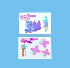 My Little Pony Temporary Tattoos Girls Time Designs Luna Butterfly Ponies Stick