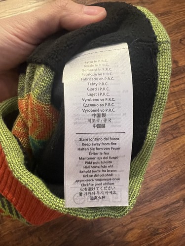 NWT La Sportiva X70 Dust Beanie In Apple Green Pumpkin Orange L/XL - Picture 3 of 5