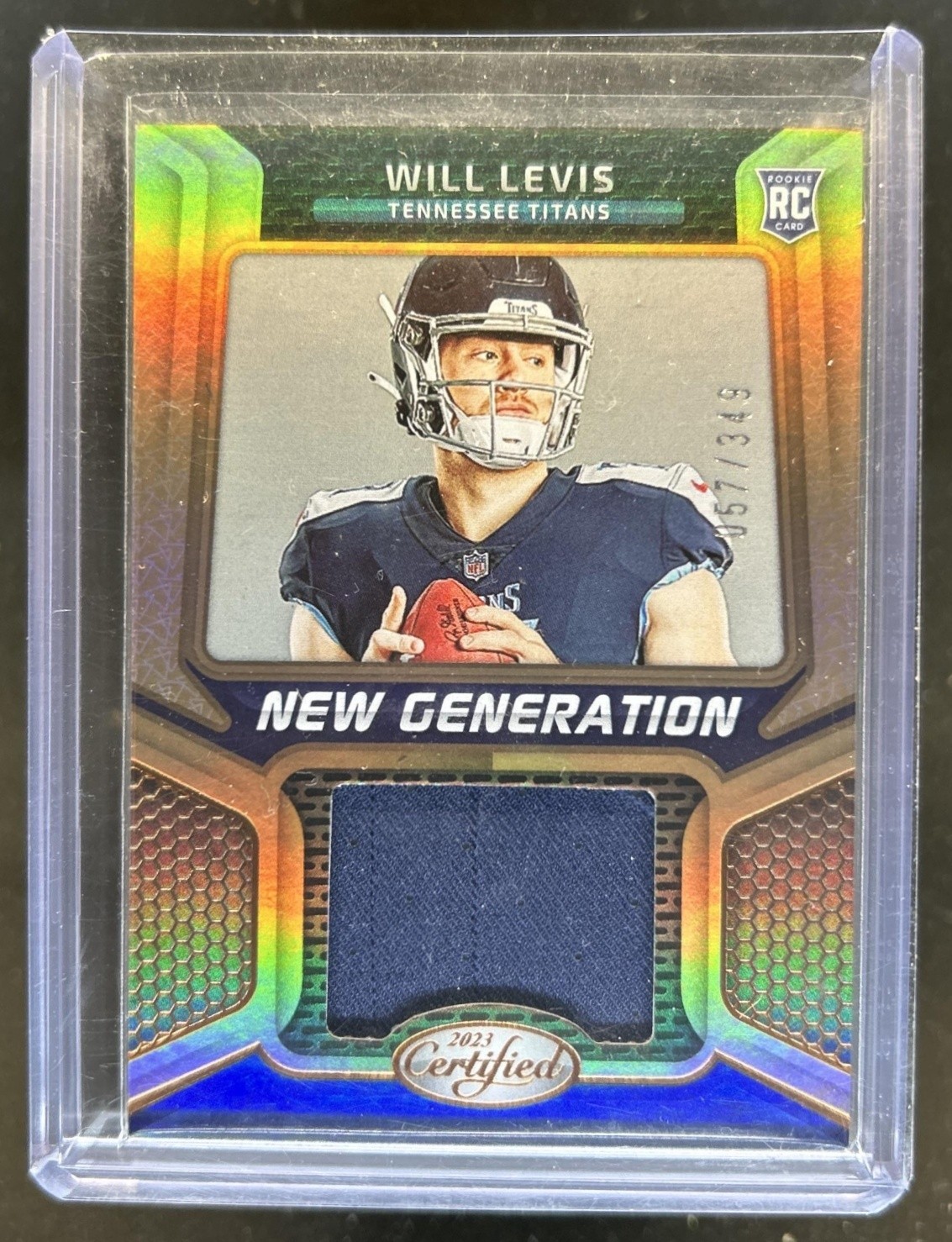 Will Levis Panini Certified New Generation Jersey #NGJM39 Bronze Mirror