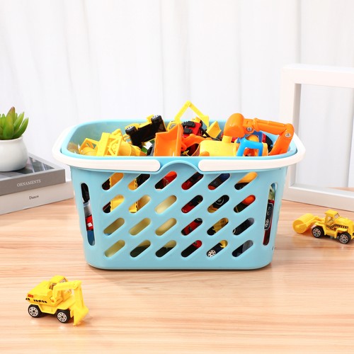 Set of 2 Storage Basket Toys Toddler Shopping Plastic Grocery Small - Picture 7 of 12