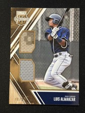 2017 Panini Elite Extra Edition Luis Almanzar Materials Holo Gold /99 Padres