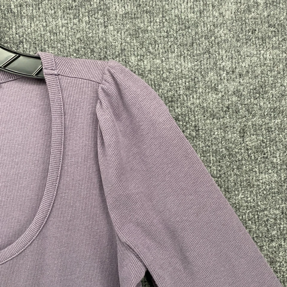 The Nines by Hatch Dress Medium Maternity Purple Fitted Midi Side Slit Causal - Image 3 of 4