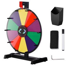 15" Dry Erase Spinning Color Prize Wheel Tabletop Fortune Carnival Trade Game