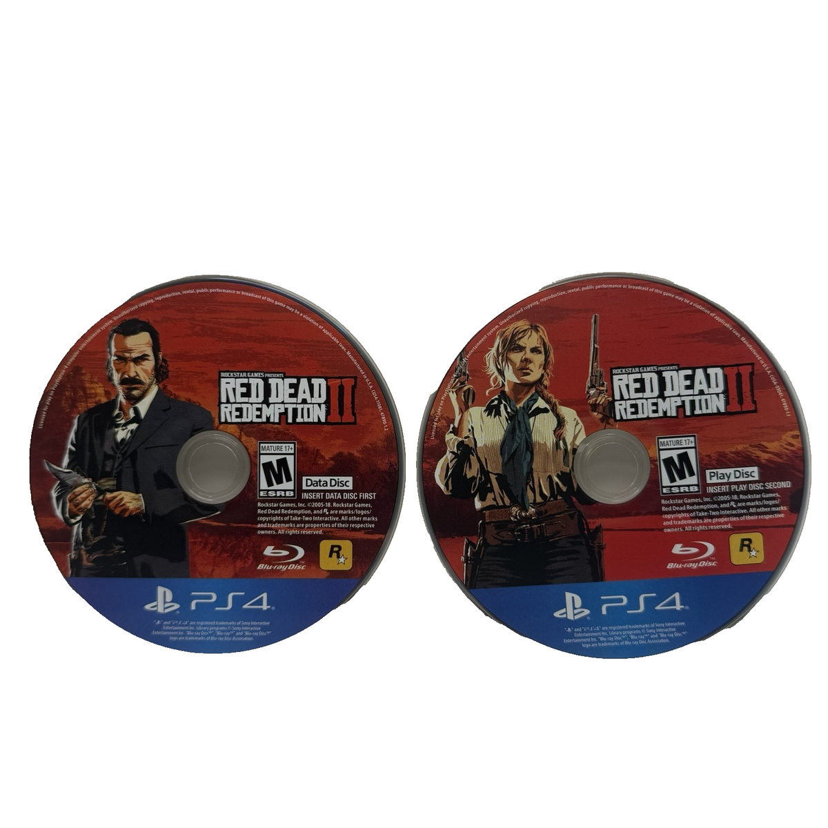 Red Dead Redemption 2 - Sony PlayStation 4 - Disc 1 and Disc 2