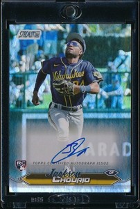 2024 TOPPS STADIUM CLUB JACKSON CHOURIO RAINBOW FOIL AUTO AUTOGRAPH 7/10 RC