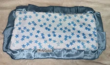 MINKY COUTURE Baby Blanket Blue Stars Mini Security Lovely 20”x12”