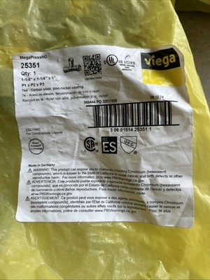 Viega 25351 MegaPressG 1-1/4''x1-1/4''x1'' Tee