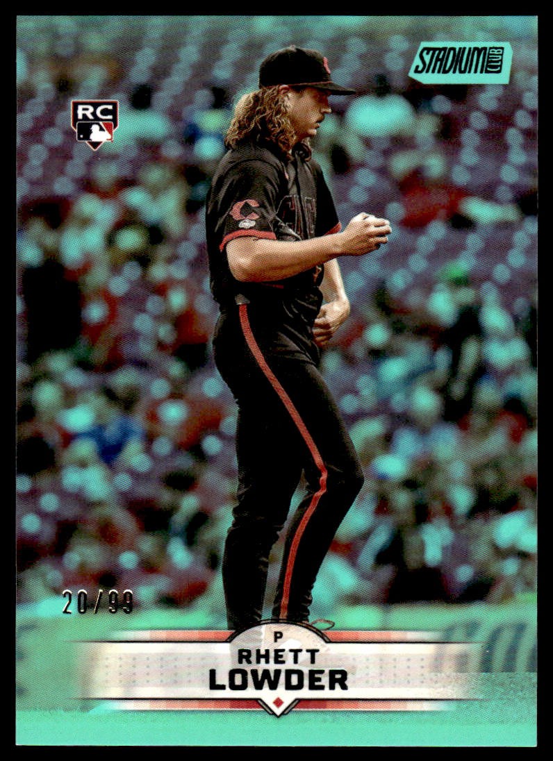 2025 Topps Stadium Club Rhett Lowder #95 Turquoise Parallel #'d /99 RC Reds