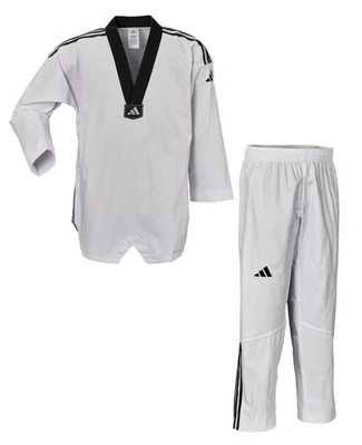 Final SALE! adidas Taekwondoanzug, Adi Club, schwarzes Revers - Dobok TKD - Bild 1 von 4