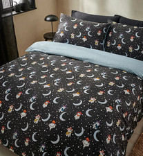 Halloween Cowghouls Super King Duvet Set Bedding Reversible Black Brand New