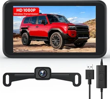 W12 Wireless Backup Camera: 5“ 1080P Dual-Channel Monitor Powered by USB Boost C