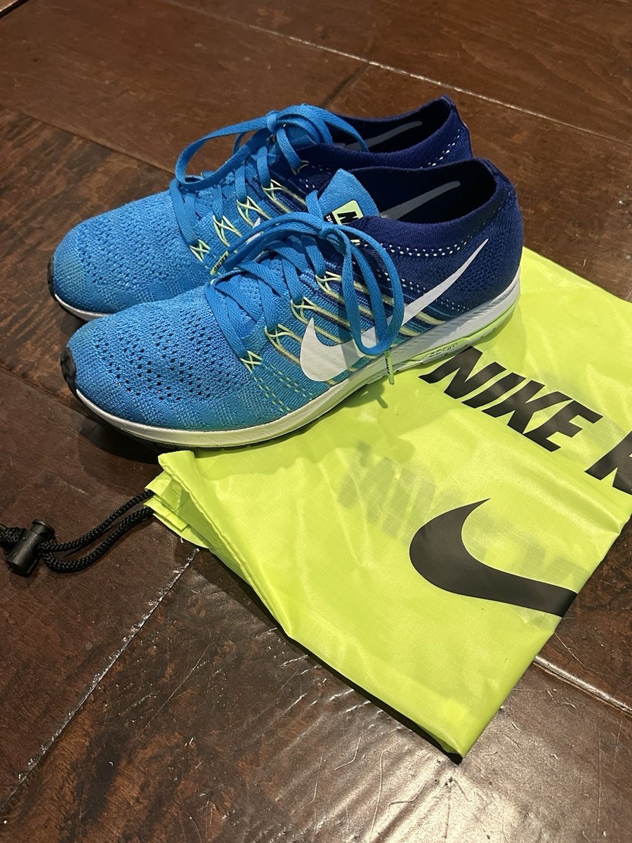 Nike Zoom Flyknit Streak Blue Glow Ghost Green Men's Running Shoes