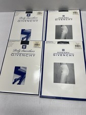 VTG 1990's Givenchy Pantyhose Size B 4 Pair Navy Body Smoothers