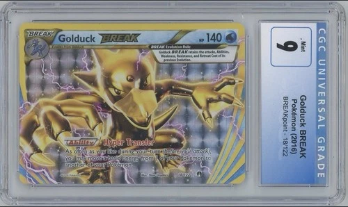 CGC 9 MINT 2016 Pokémon XY Breakpoint GOLDUCK BREAK #18 Ultra Rare Holo POP 16❗️