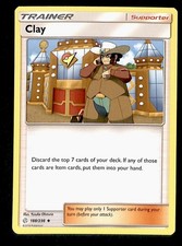Clay Trainer Common Unified Minds 188/236, NM Pokemon Card