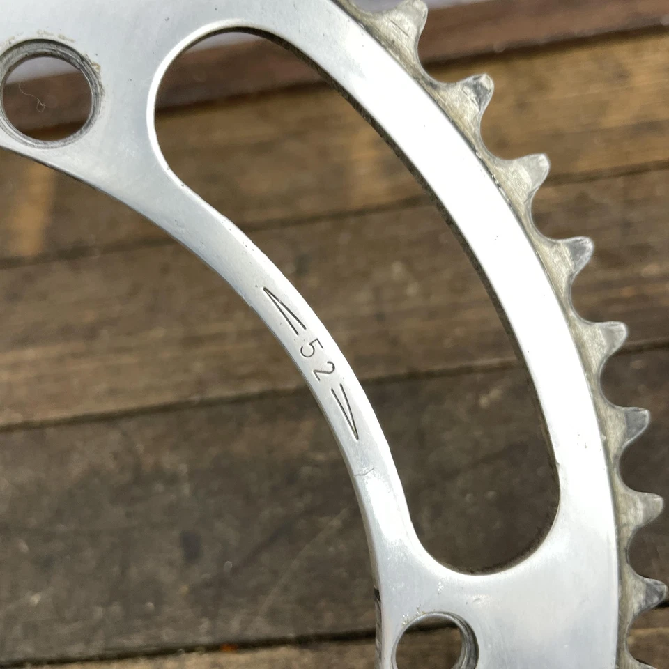 Винтажная передняя звездочка Campagnolo Record 52T 144 BCD запатентованная 5 болтов дорожный велосипед 5 рычагов - Изображение 3 из 4