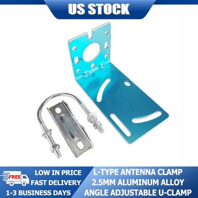 L Type Antenna Clamp Mount Bracket U Bolt Galvanized For Wall Pole Installation
