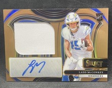 2024 Panini Select - Jumbo Rookie Signature Swatches Ladd McConkey /49 Copper