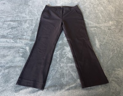 Theory Women's Avla Aprroach 2 Pants Crop Navy Cotton Size 8 Work Office Career