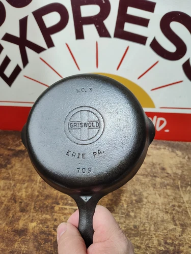 "Fully Restored" GRISWOLD 6" Cast Iron Skillet Small Logo Seasoned Flat