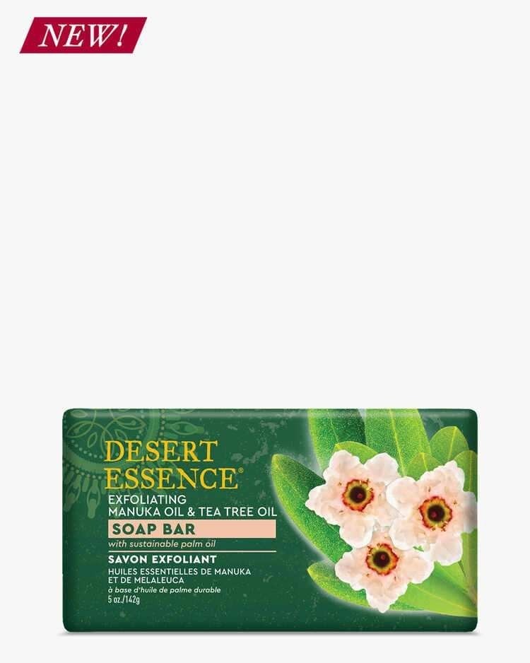 Отшелушивающее мыло Desert Essence с маслом Мануки и чайного дерева 5 унций 2090₽