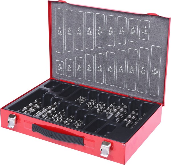 KS Tools 330.2640 HSS-G Spiralbohrer-Satz, 170-Tlg, 1-10Mm-image