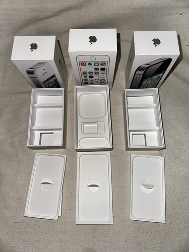 3 Boîtes Apple iPhone 4S Blanc Noir 5S Argent 16 Go BOITES VIDES UNIQUEMENT PAS DE TÉLÉPHONES - Photo 12 sur 12