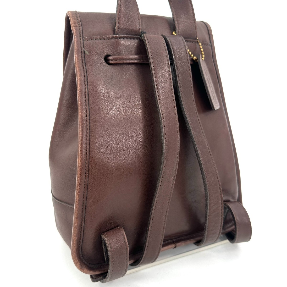 COACH 9960 Backpack Turnlock Leather Brown OLD Vintage Authentic