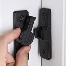 3 PCS Black 90 Degree Sliding Barn Door Locks Latches Premium Zinc Alloy