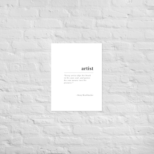 Artist Quote Poster | Henry Ward Beecher Wall Art | Inspirational Gift Creators - Picture 12 of 13