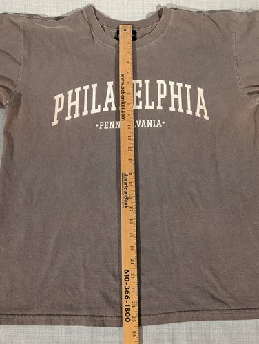 Camiseta De Colección Philadelphia Pennsylvania Marrón Algodón Adulto Talla M - Imagen 9 de 9