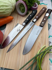Japanese Kitchen Knife Set 3 Piece  Gyuto Santoku Deba Chef Knives Made in Japan