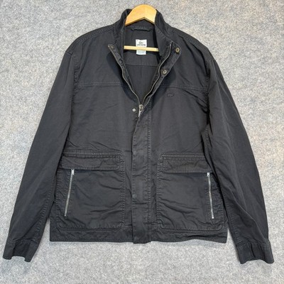 Lacoste Utility Field Jacket Mens 3XL 56 (fits like 2XL) Black Chore Zip Coat