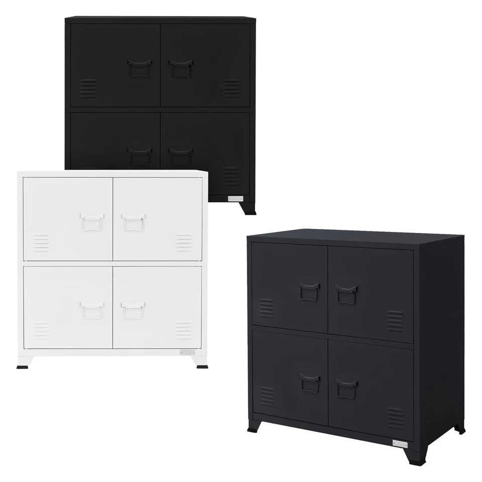 ML DESIGN MODERN LIV Armoire de bureau métallique avec étagères et portes 75x40x80,5 cm au choix