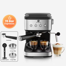 Semi-Automatic 1100W Italian Coffee Machine with Milk Froth Two in One Machine