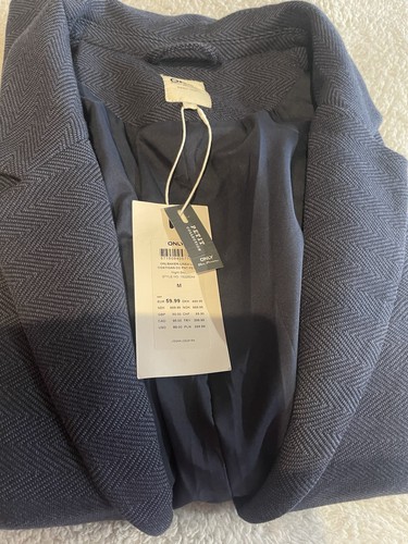 ONLY Coatigan NWT Medium 40” Petite- NIGHT SKY Denim Tweed RP€59.99 - Picture 13 of 13