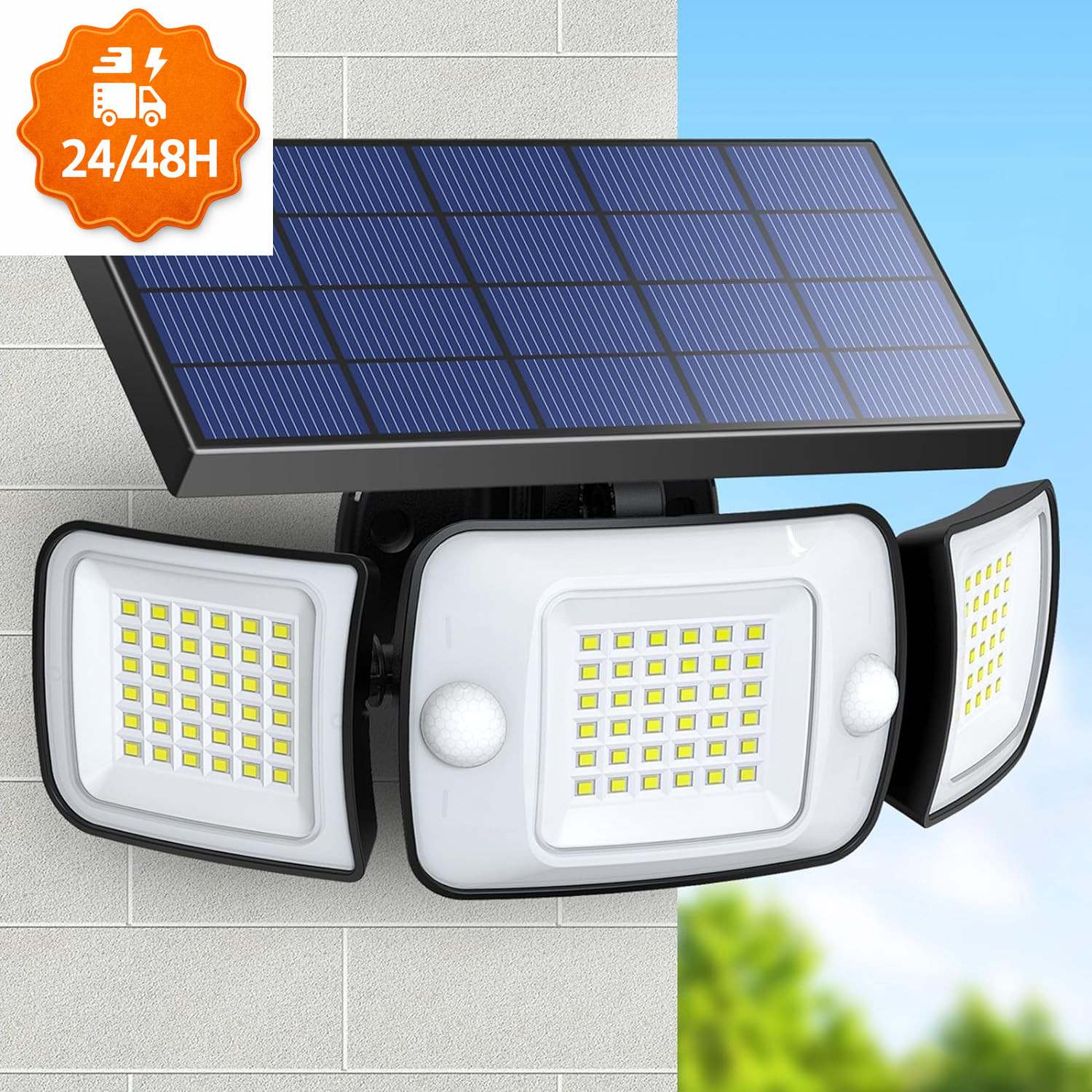 Faretto Led Esterno Solare 6000mAh 108 LED 1200LM - Alta Luminosità IP65