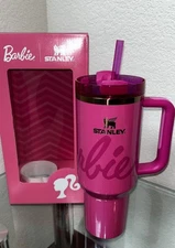 Authentic Barbie x Stanley Icon Tumbler 40 oz Quencher Limited Edition 
