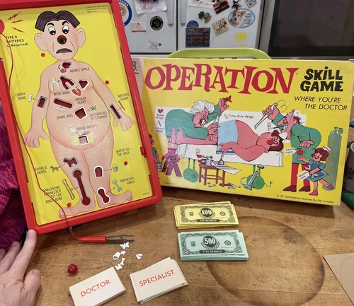 VTG 1965 OPERATION Smoking Doctor Board Game Milton Bradley Made In USA READ