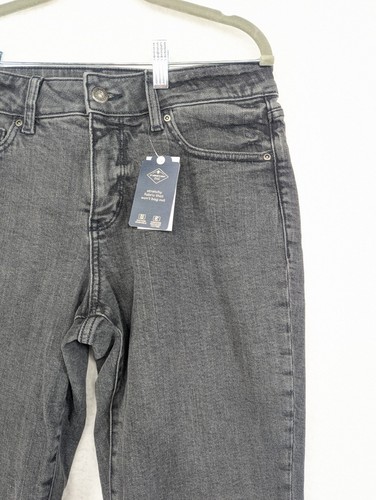 NWT St. Johns Bay Womens Straight Leg Jeans Smokey Gray Stretch Mid Rise 10 - Imagen 3 de 16