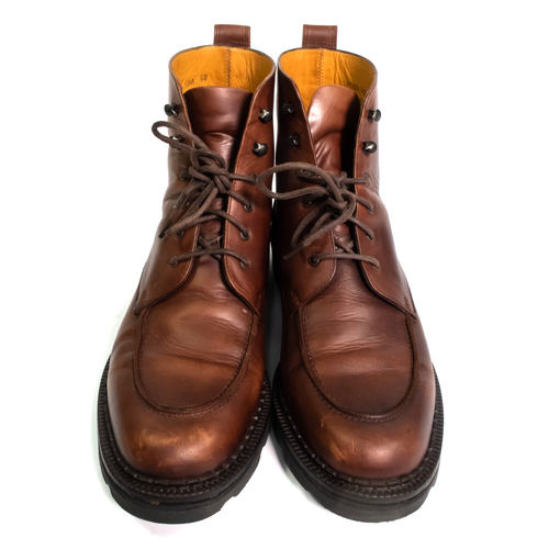 Cole Haan Leather Chukka Boot Mens 10.5 M Brown Moc Toe Lace Up Ankle Vintage - Picture 2 of 9