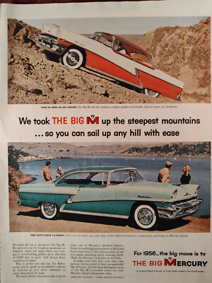 1956 Saturday Evening Post Ad The Big Move is to The Big M MERCURY automobile!